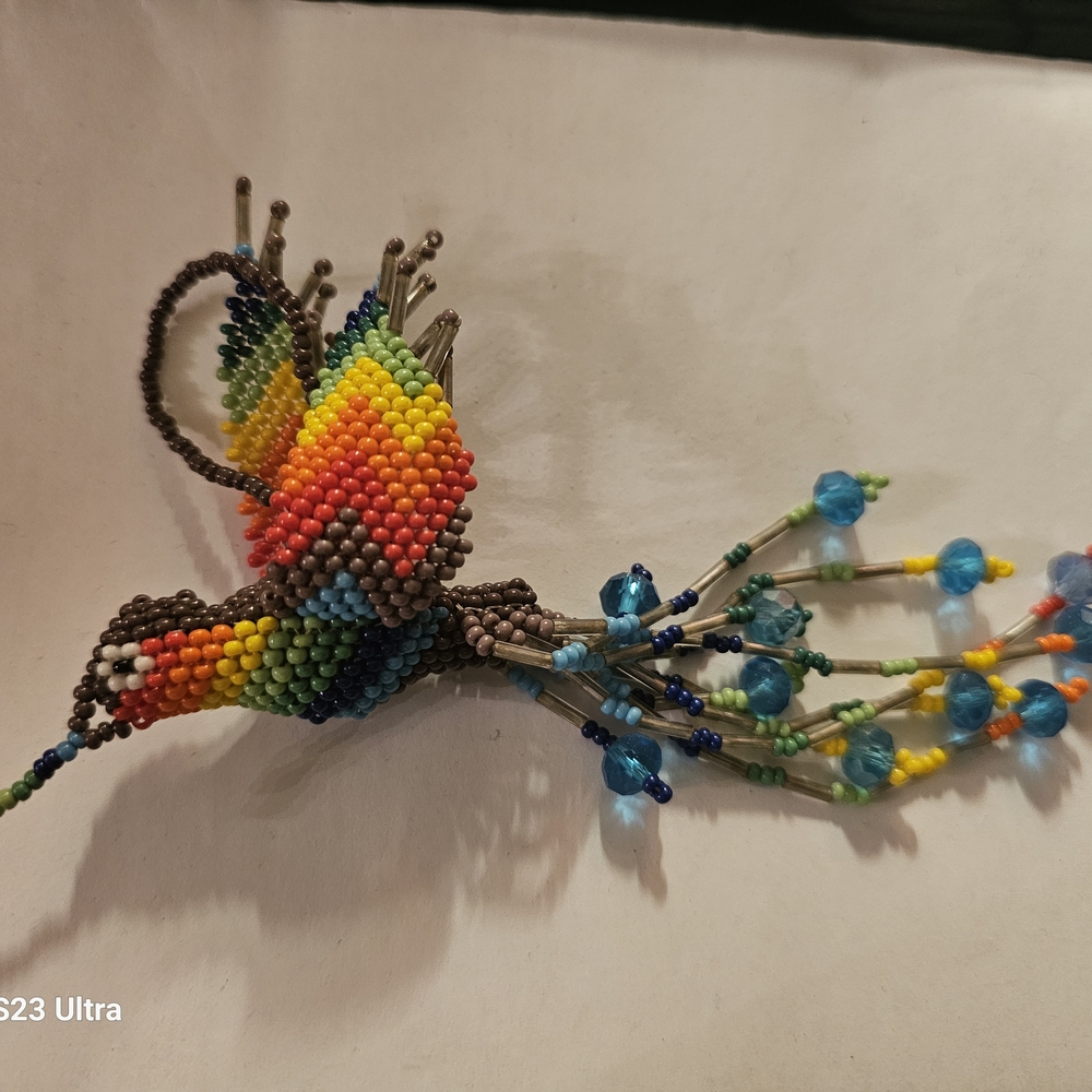 Colorful Beaded Bird Toy for Pets - Picture 2 of 5